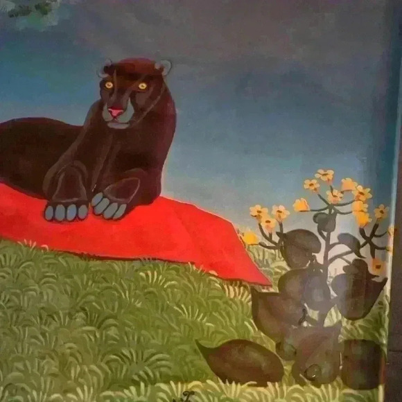 COPY - Large Mebel Italy 1960’s Melamine serving tray very rare panther and par… - Picture 5 of 5